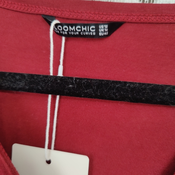 NWT Bloomchic burgundy / maroon top size 12 - Picture 3 of 7